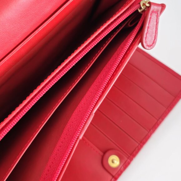 NWOT Vivienne Westwood Genuine Italian Leather Wallet - Red - Picture 4 of 5